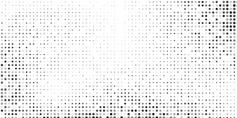 Modern dotted abstract mesh halftone gradient texture. Vanishing polka dot abstract simple