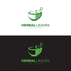 Herbal logo vector graphic with an icon that consist of leaf. Best for any business.