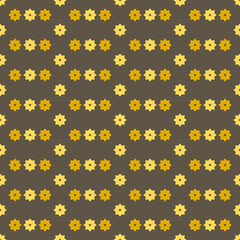 Geometric shapes seamless pattern background in brown, mustard and mustard yellow colors