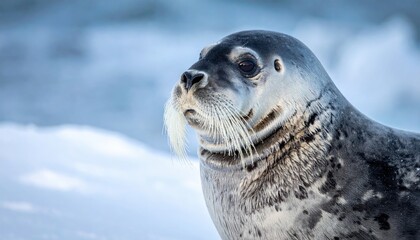 Naklejka premium Bearded Seal beautiful and imaginative composition with rich detail.