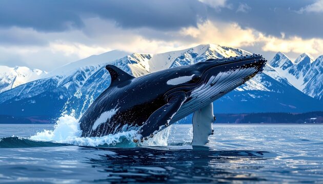 Bowhead Whale beautiful and imaginative composition with rich detail.