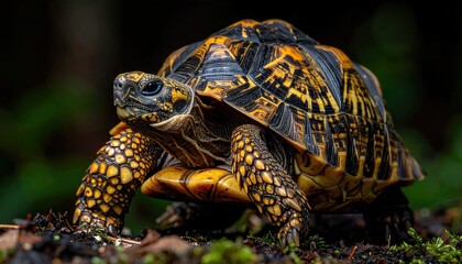 Obraz premium Radiated Tortoise beautiful and imaginative composition with rich detail.