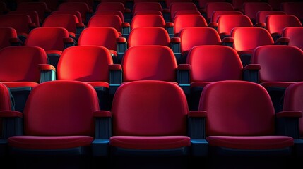 Obraz premium Red seats in a theater