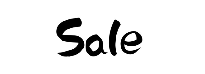 Brush lettering text "SALE" (handwritten calligraphy)