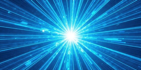 Obraz premium Abstract blue swirl sunburst, comic style rays on plain background, painting, energy, creative