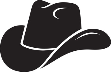 vintage cowboy hat silhouette vector illustration