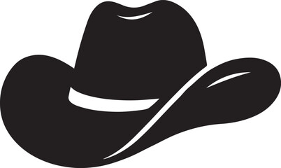 vintage cowboy hat silhouette vector illustration