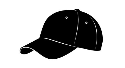 Fototapeta premium Black baseball cap illustration