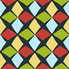 geometric trendy seamless print with diamonds on a dark background