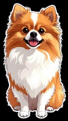 Cute cartoon Pomeranian