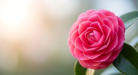 Beautiful Pink Camellia Flower.