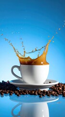 Coffee splashing from a cup
