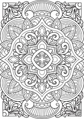 Intricate Mandala Line Art for Coloring