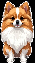 Cute cartoon Pomeranian (1)