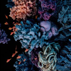 Colorful coral reef underwater