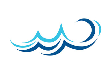 Line water wave icon. Wavy lines water. Vector illustration line icon with simple doodle wave