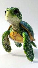 Cute cartoon sea turtle