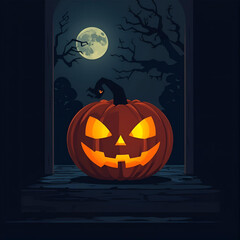 halloween pumpkin on a dark background