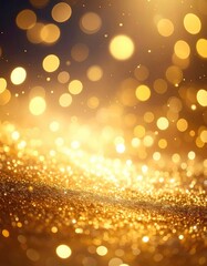 Golden abstract bokeh background