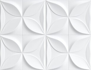 Abstract white floral pattern