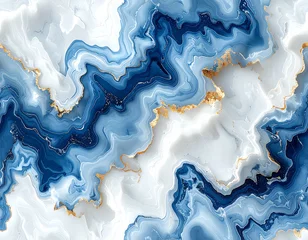 Plexiglas schilderij Kristal Crystalized Blue Onyx Texture – Artistic Geology Design  © O2DesignBilal