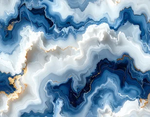 Plexiglas schilderij Kristal Elegant Blue Agate Stone Texture – Natural Marble Background  © O2DesignBilal