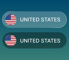 america Flag button with liquid glass style design