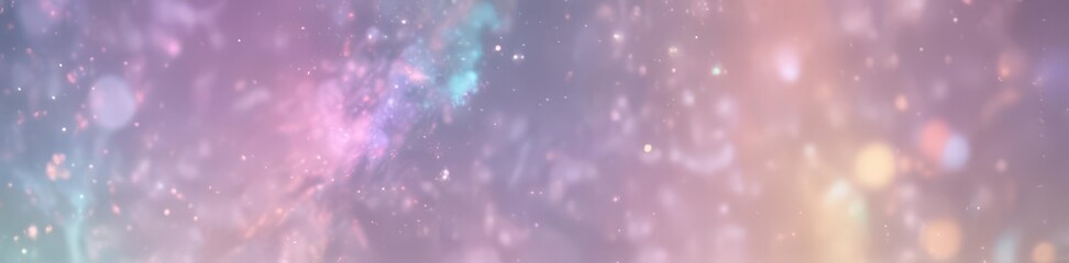 Obraz premium Swirling nebula of pastel bokeh lights, dreamy and ethereal , texture, colorful, digital art