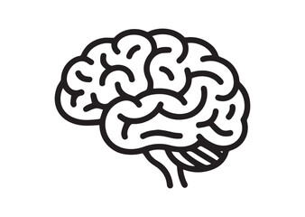 Brain line art vector