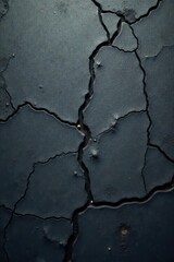 Obraz premium Dark grey concrete surface with visible rebar and cracks, cracks, industrial, rugged