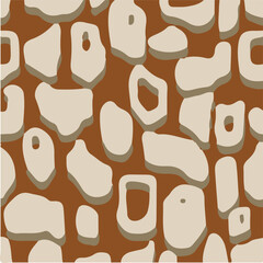 Leopard skin print, watercolor effect, black, brown, beige, and white gradients, overlapping elements, seamless pattern
