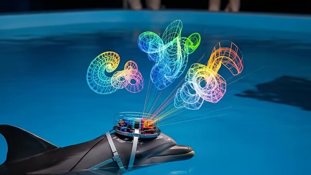 Dolphin Communication: Bioluminescence Visualization