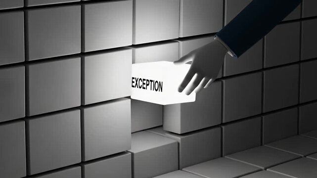 Exception to the Rule: Glowing Cube in a Grid