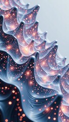 Obraz premium Abstract Fractal Design with Glowing Particles and Blue Tones