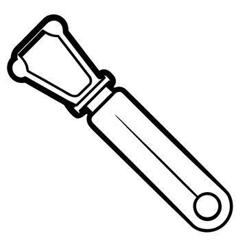 black and white bottle opener clip art preview