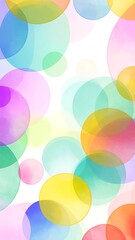Abstract colorful circles on white background
