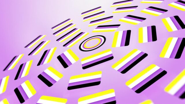 Non Binary Flags in Spinning Rings, Pride Concept