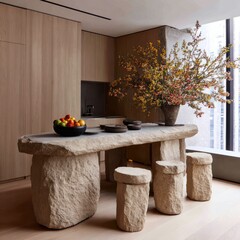 Modern rustic kitchen island