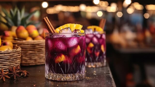 traditional peruvian chicha morada purple corn drink video