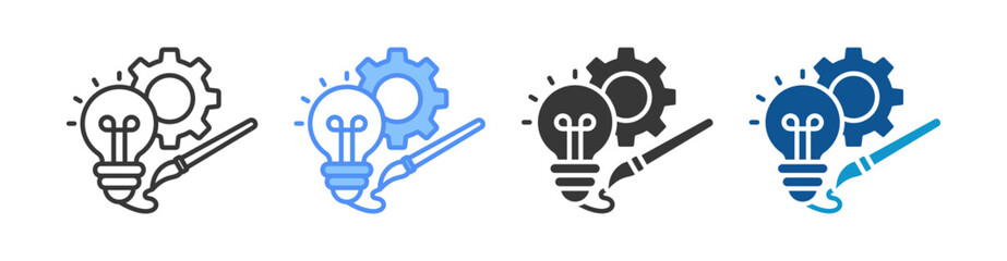 Creativity Icon Set Multiple Style Collection