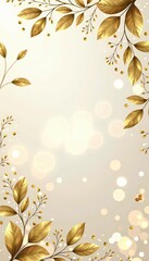 Elegant Gold Leaf Pattern Background Luxury Design Element