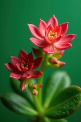 Close-up of kalanchoe daigremontiana succulent leaves on green background, kalanchoe daigremontiana, succulents, kalaneo daigremontiana