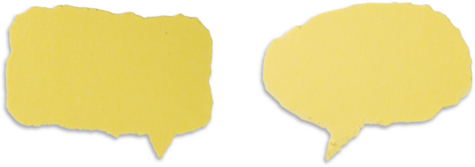 Speech bubbles with ripped paper edges isolated PNG for chat, message, and dialogue box communication design elements