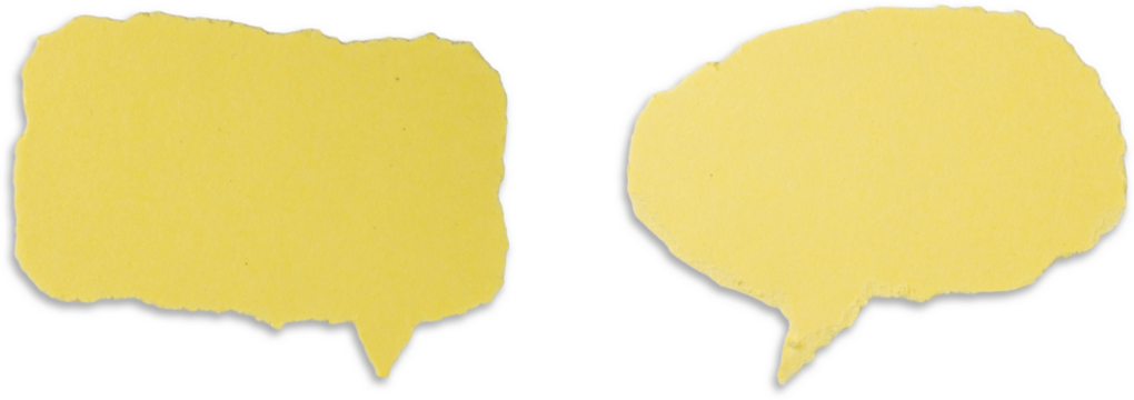 Speech bubbles with ripped paper edges isolated PNG for chat, message, and dialogue box communication design elements