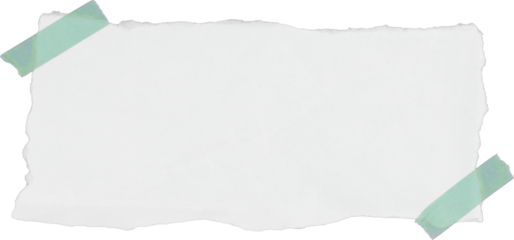 Torn white paper with uneven edge isolated on transparent background for creative design and art projects	