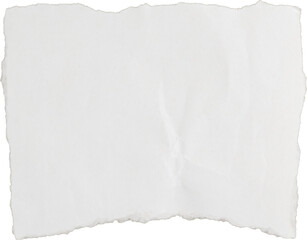 Obraz premium a piece of white paper with burned edges on white background , torn edges PNG