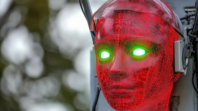 Gen Turbo demonstrates advanced facial expressions in robotic technology showcase at outdoor event