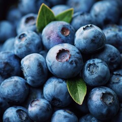 Fototapeta premium Fresh blueberries background