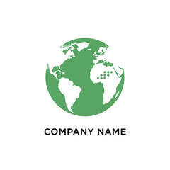Fototapeta premium green earth logo design.