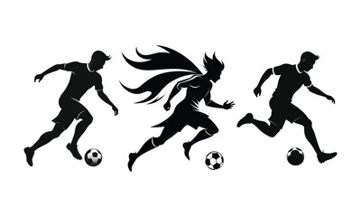 Soccer Player Silhouette Illustration